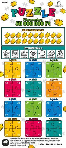 A képen a Puzzle sorsjegy látható